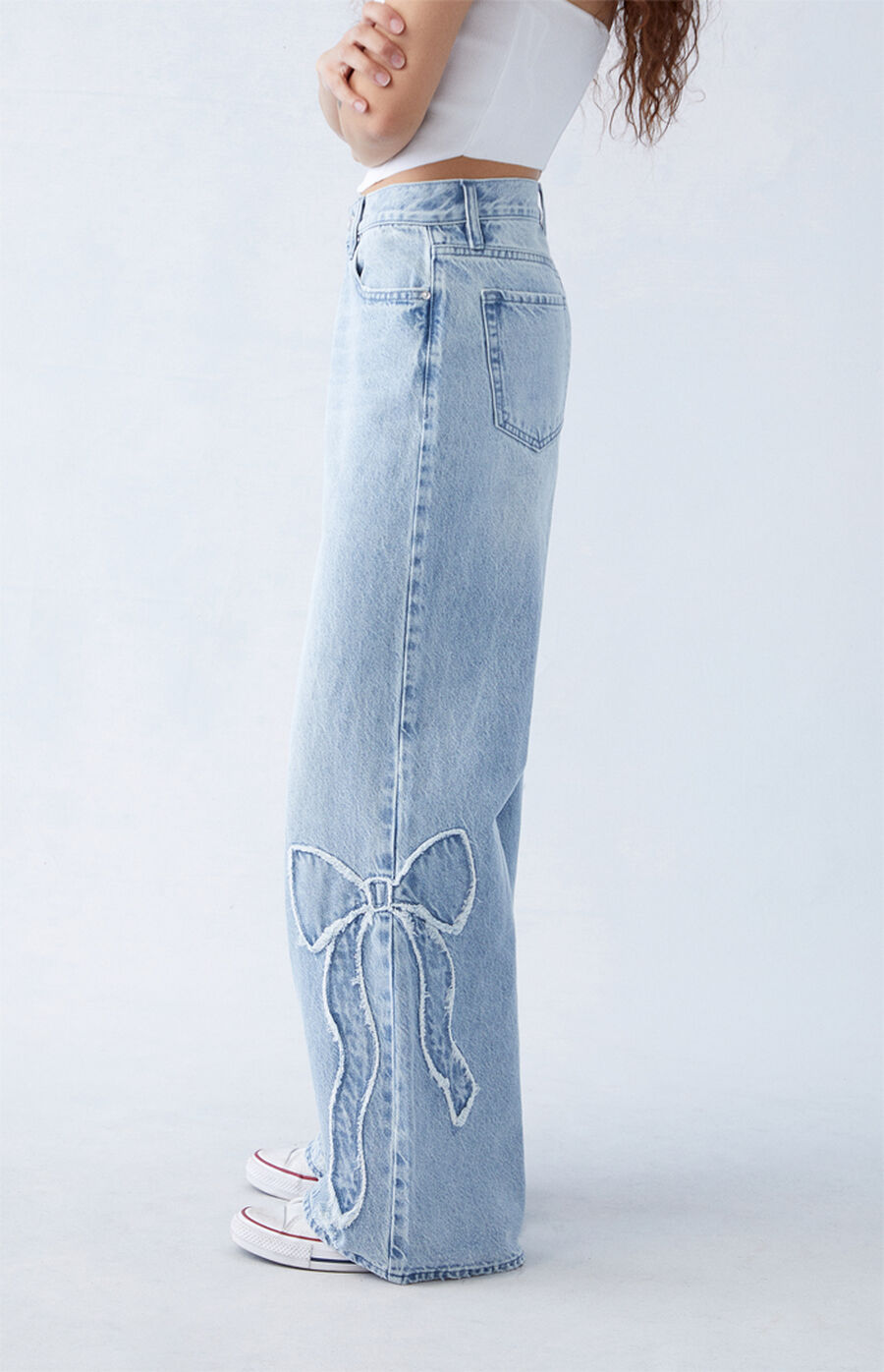 Sofie™ | Light Indigo Bow Jeans