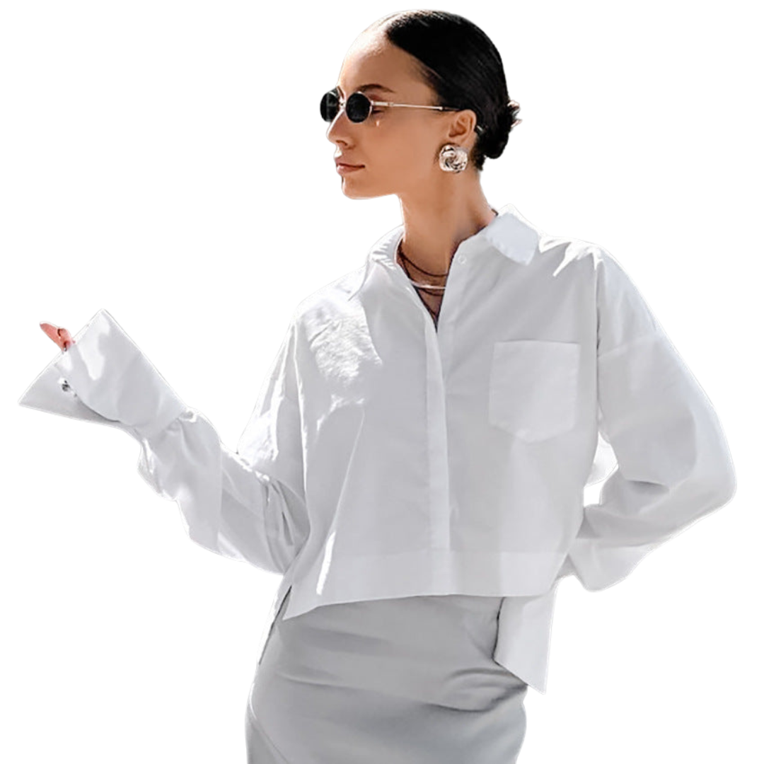 Sofie™ | Timeless Cropped White Shirt