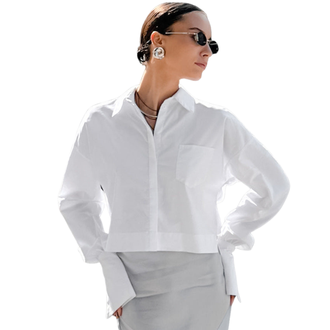 Sofie™ | Timeless Cropped White Shirt