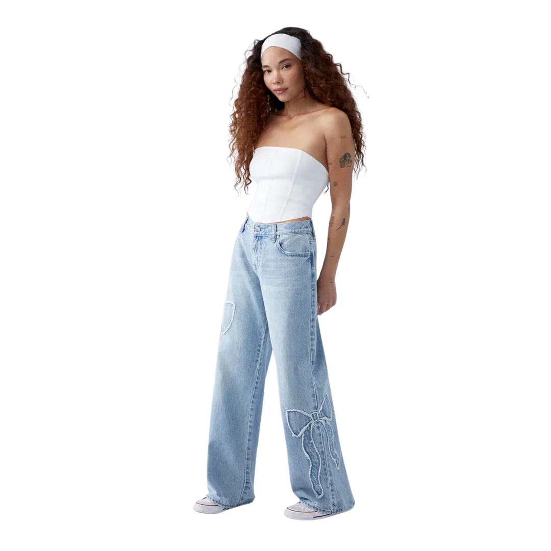 Sofie™ | Light Indigo Bow Jeans