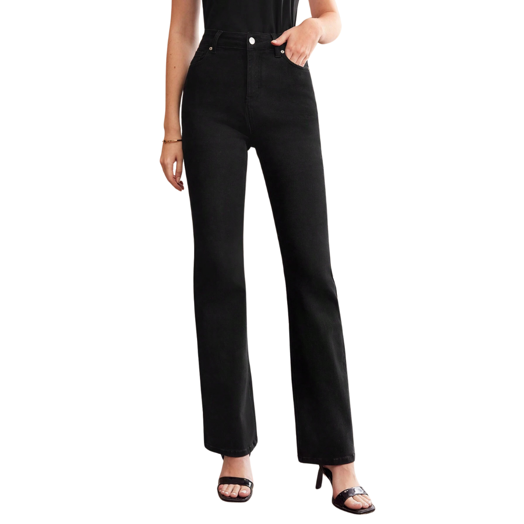 Sofie™ | Elegant Black Flare-Leg Denim Jeans