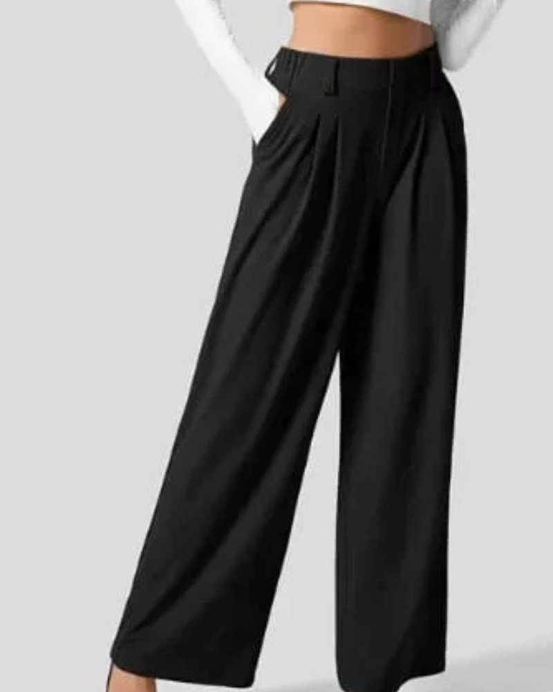 Sofie™ | Moiso High Waisted Wide Leg Casual Pants