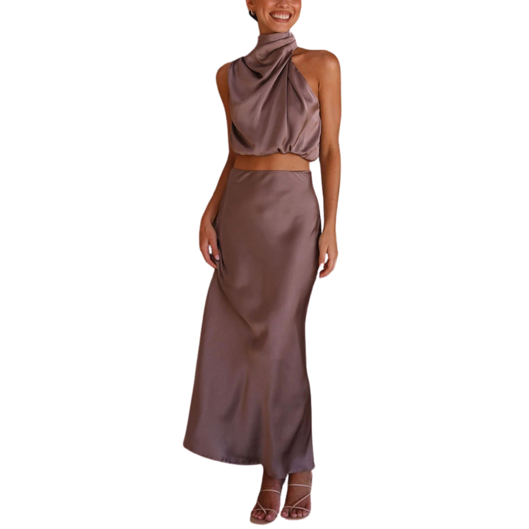 Sofie™ | Two-piece Satin Dress Set