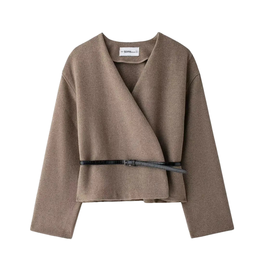 Sofie™ | Minimalist Belted Wrap Coat