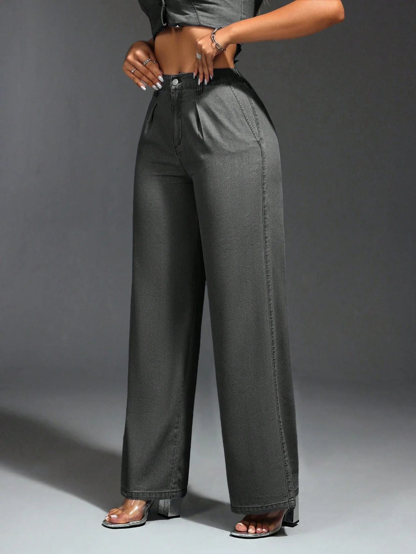 Sofie™ | Elegant High-Waisted Wide-Leg Jeans