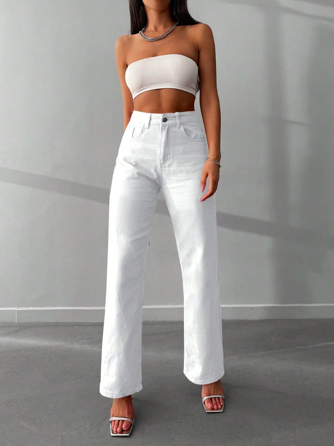 Sofie™ | Elegant High-Waisted Straight-Leg Jeans