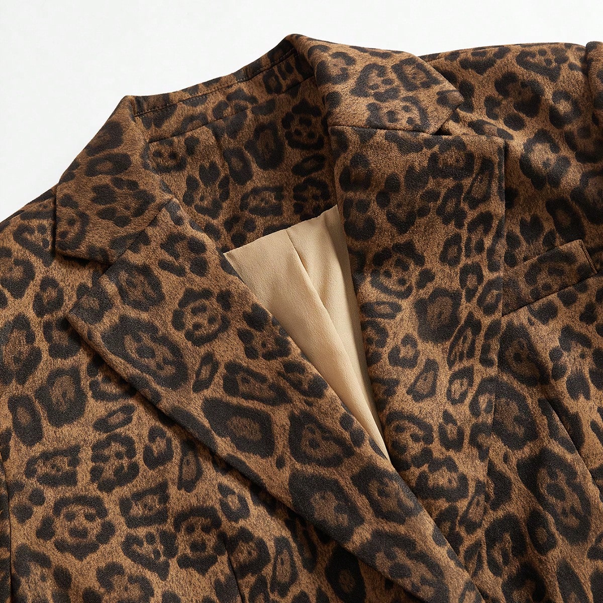 Sofie™ | Leopard Print Single Button Blazer