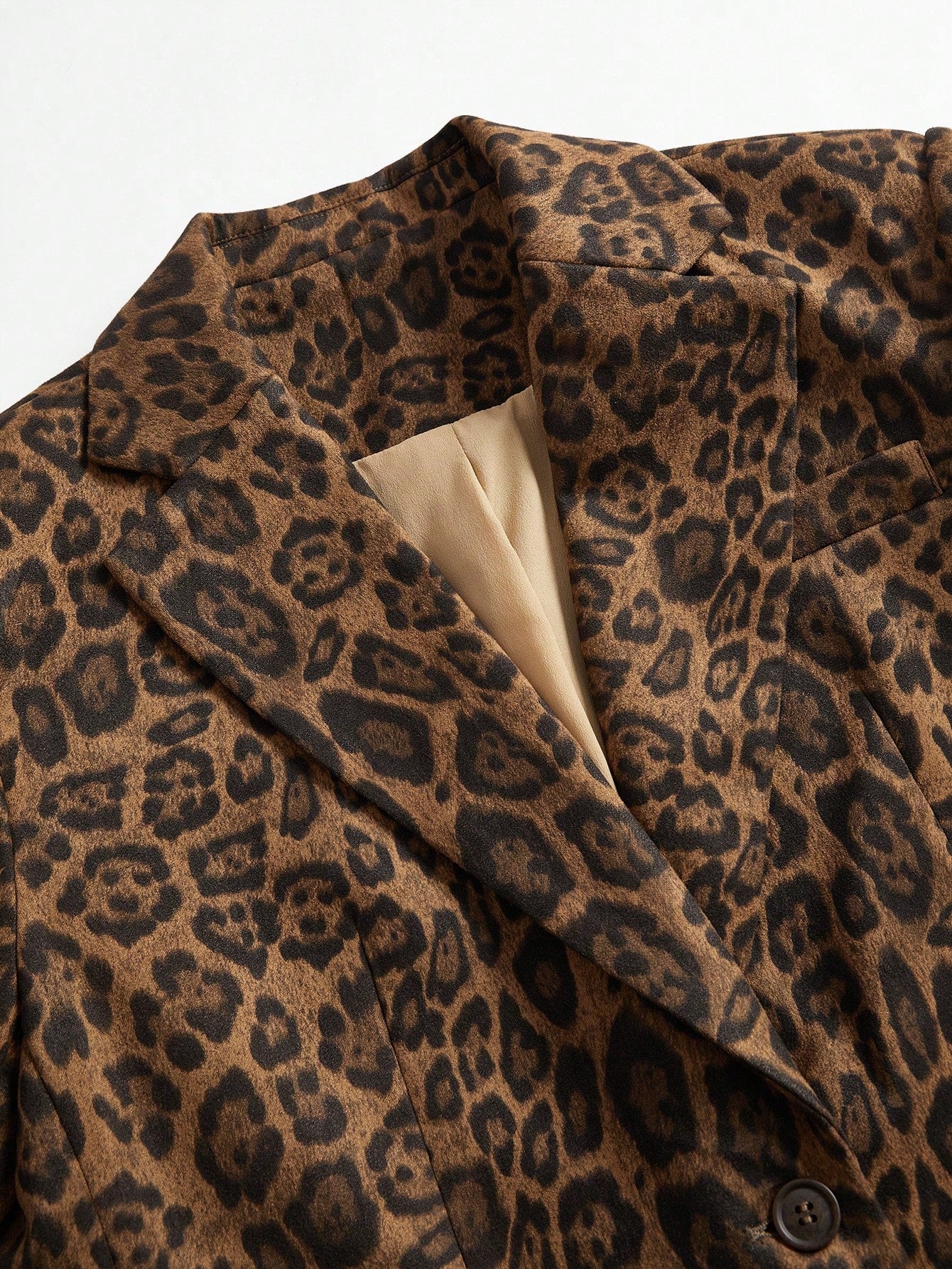 Sofie™ | Leopard Print Single Button Blazer