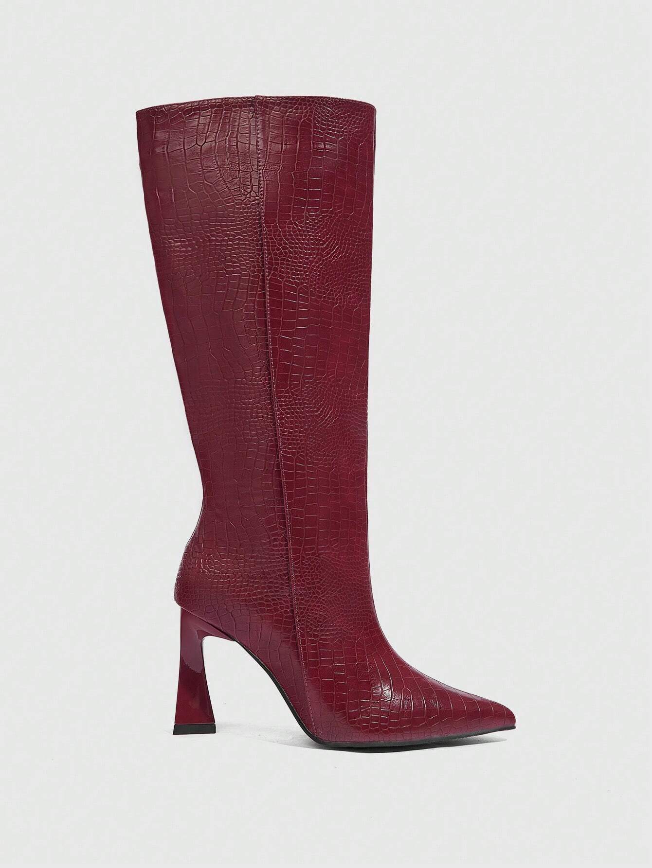 Sofie™ | Victoria Croc-Embossed Knee-High Boots