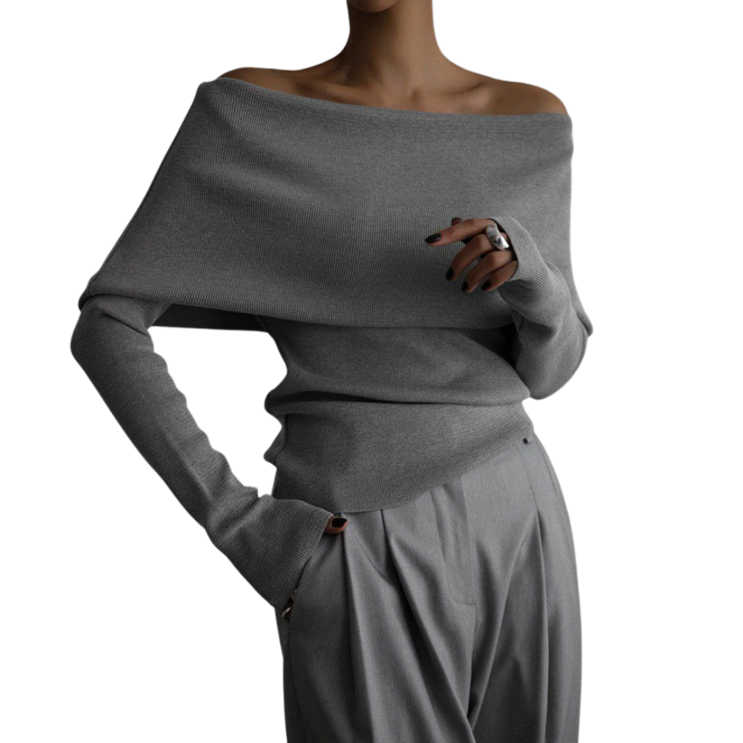 Sofie™ | Elegant Off-Shoulder Sweater