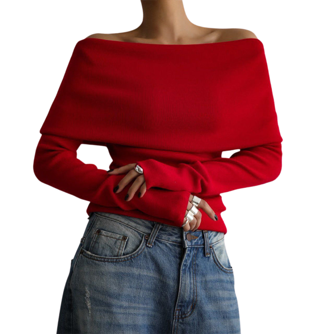 Sofie™ | Elegant Off-Shoulder Sweater