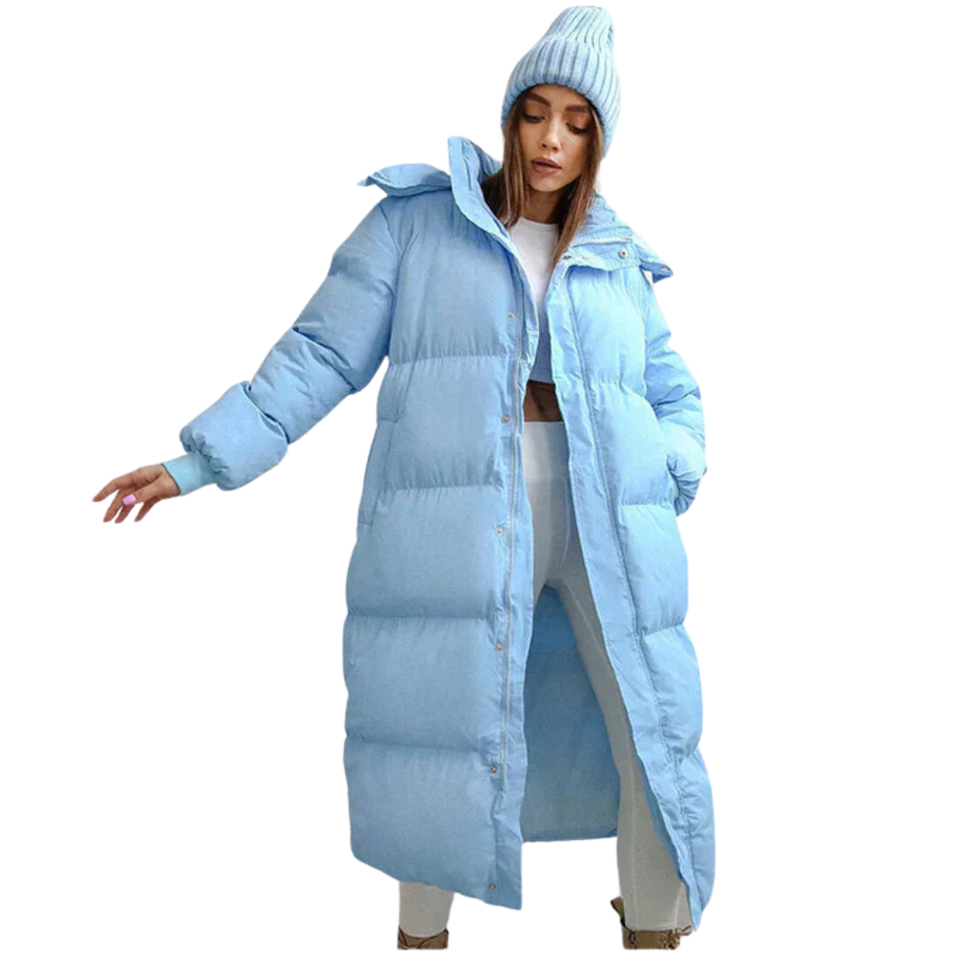 Sofie™ | Extra Long Quilted Women's Hooded Jacket