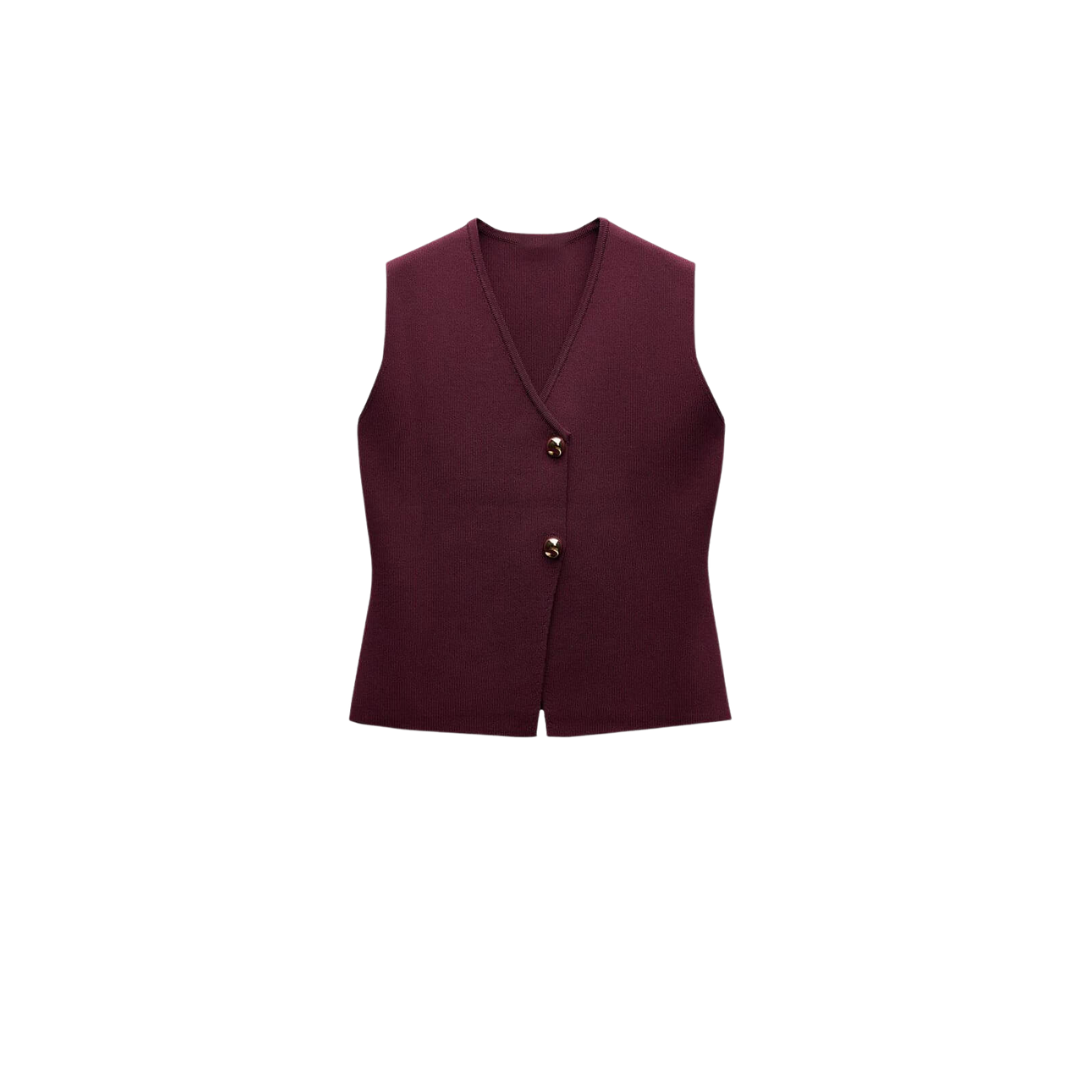 Sofie™ | Knitted Vest And Pleated Skirt