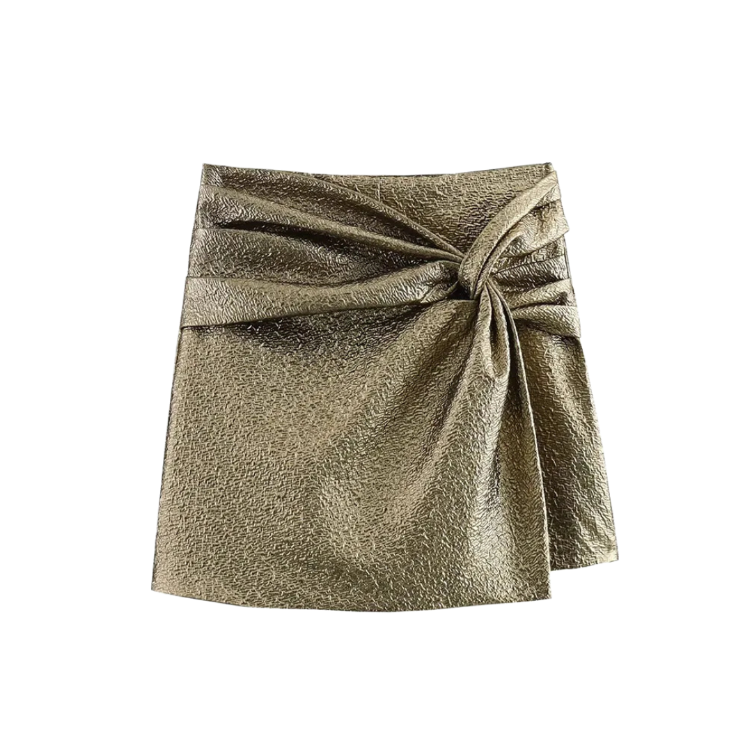 Sofie™ | The Luna Metallic Wrap Skirt