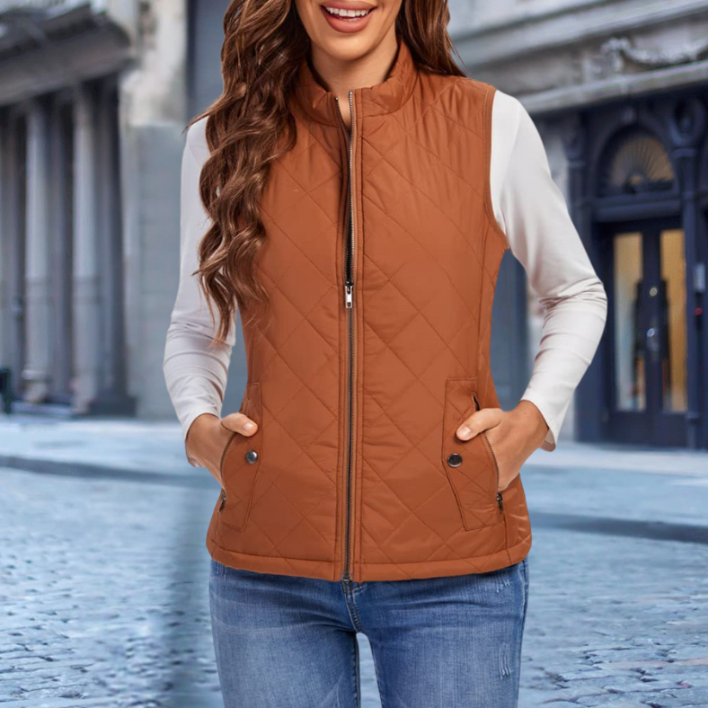 Sofie™ | Stylish Women's Quilted Zipper Jacket