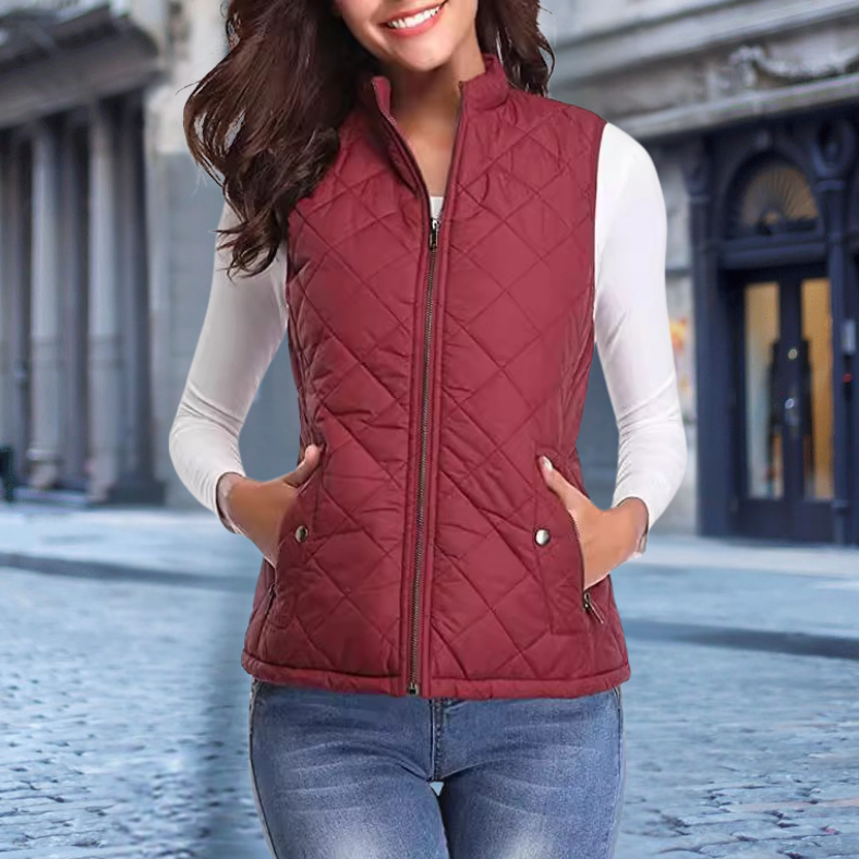 Sofie™ | Stylish Women's Quilted Zipper Jacket