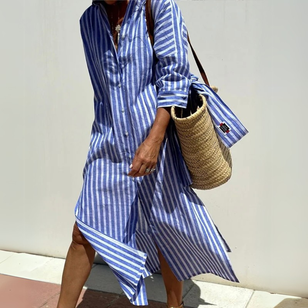 Sofie™ | Elegant Striped Dress/Shirt