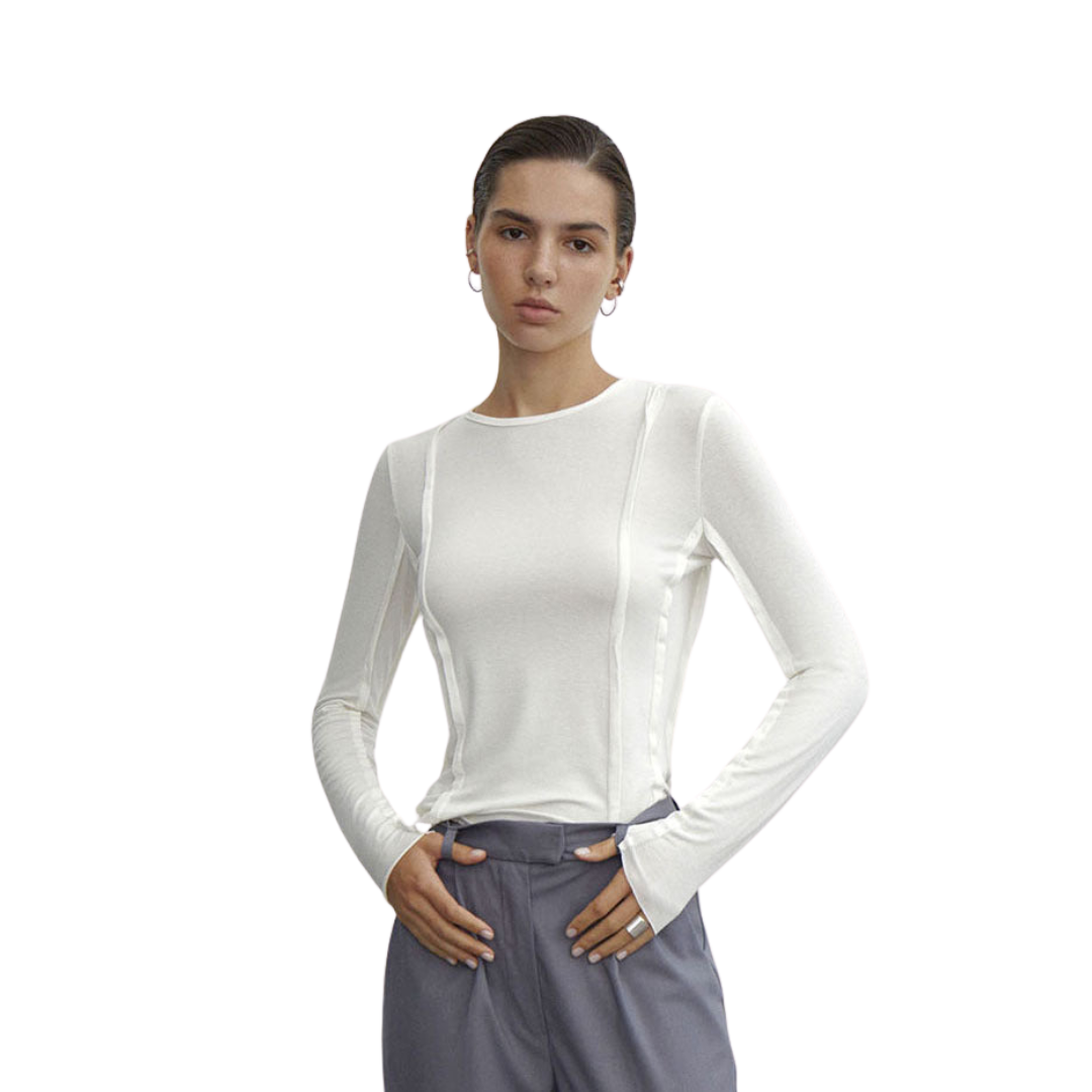 Sofie™ | The Elise Seam Detail Long Sleeve Top