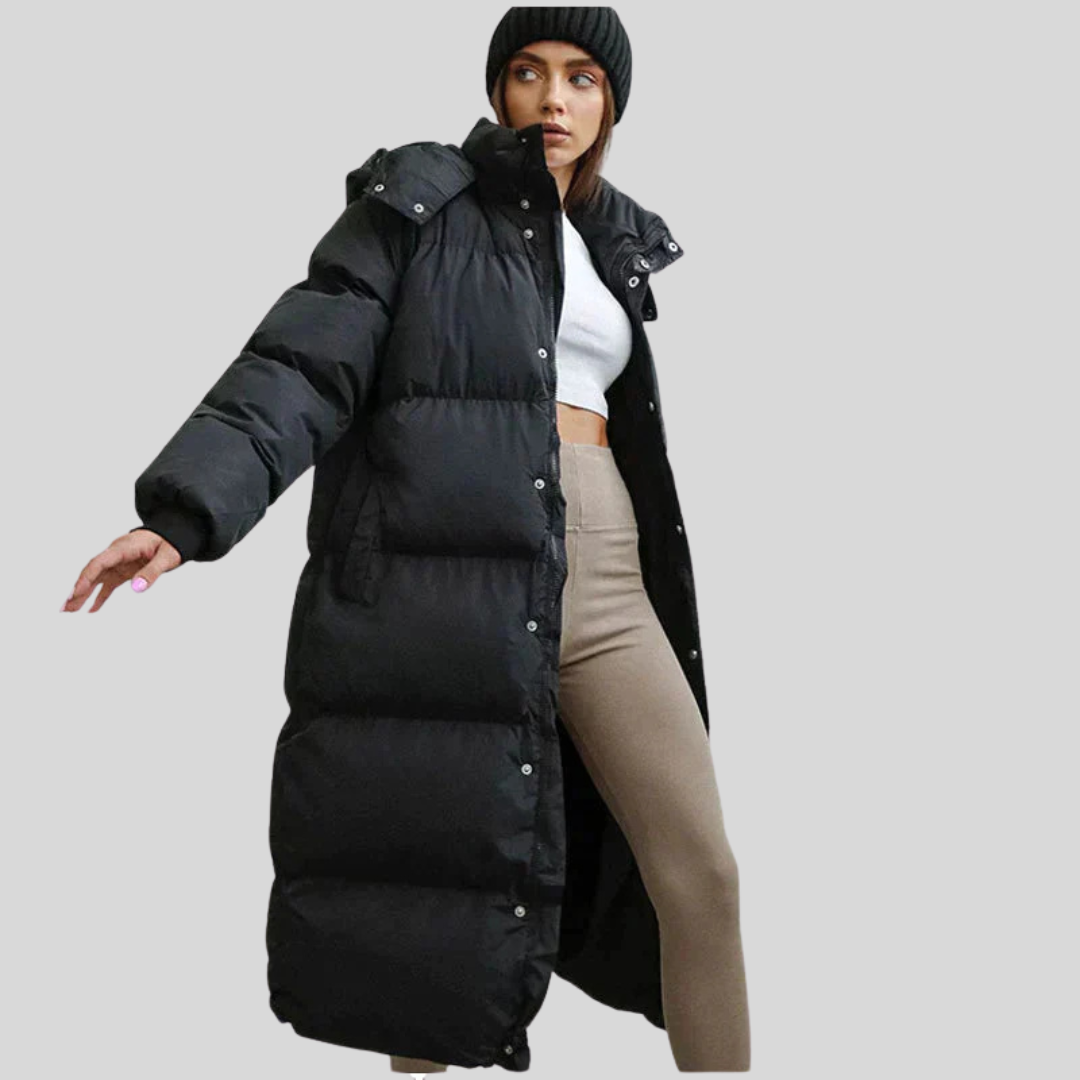 Sofie™ | Extra Long Quilted Women's Hooded Jacket