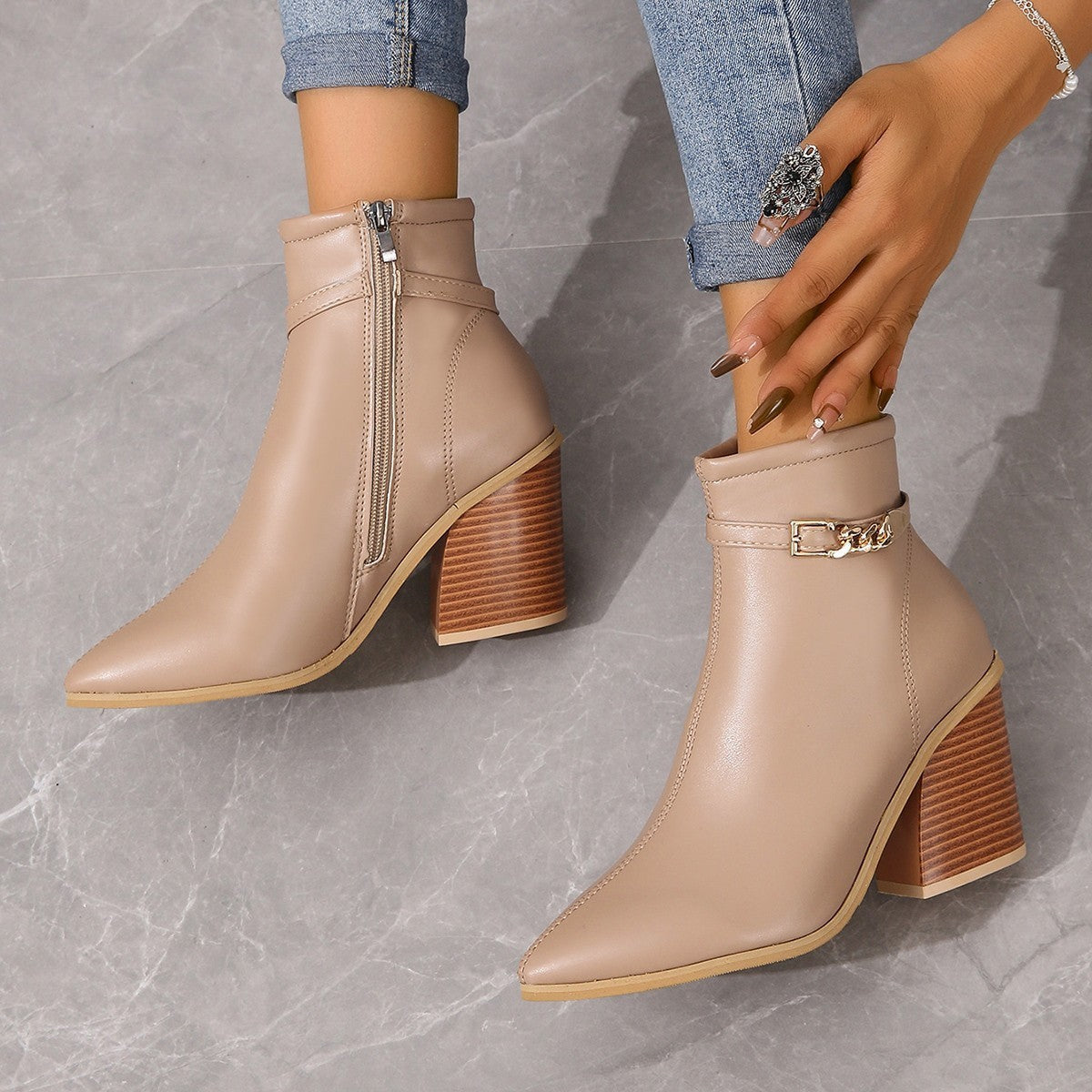 Sofie™ | Olivia Chic Block Heel Ankle Boots