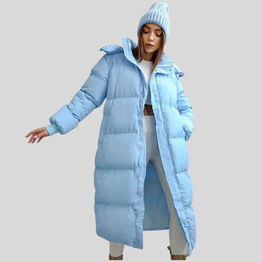 Sofie™ | Extra Long Quilted Women's Hooded Jacket