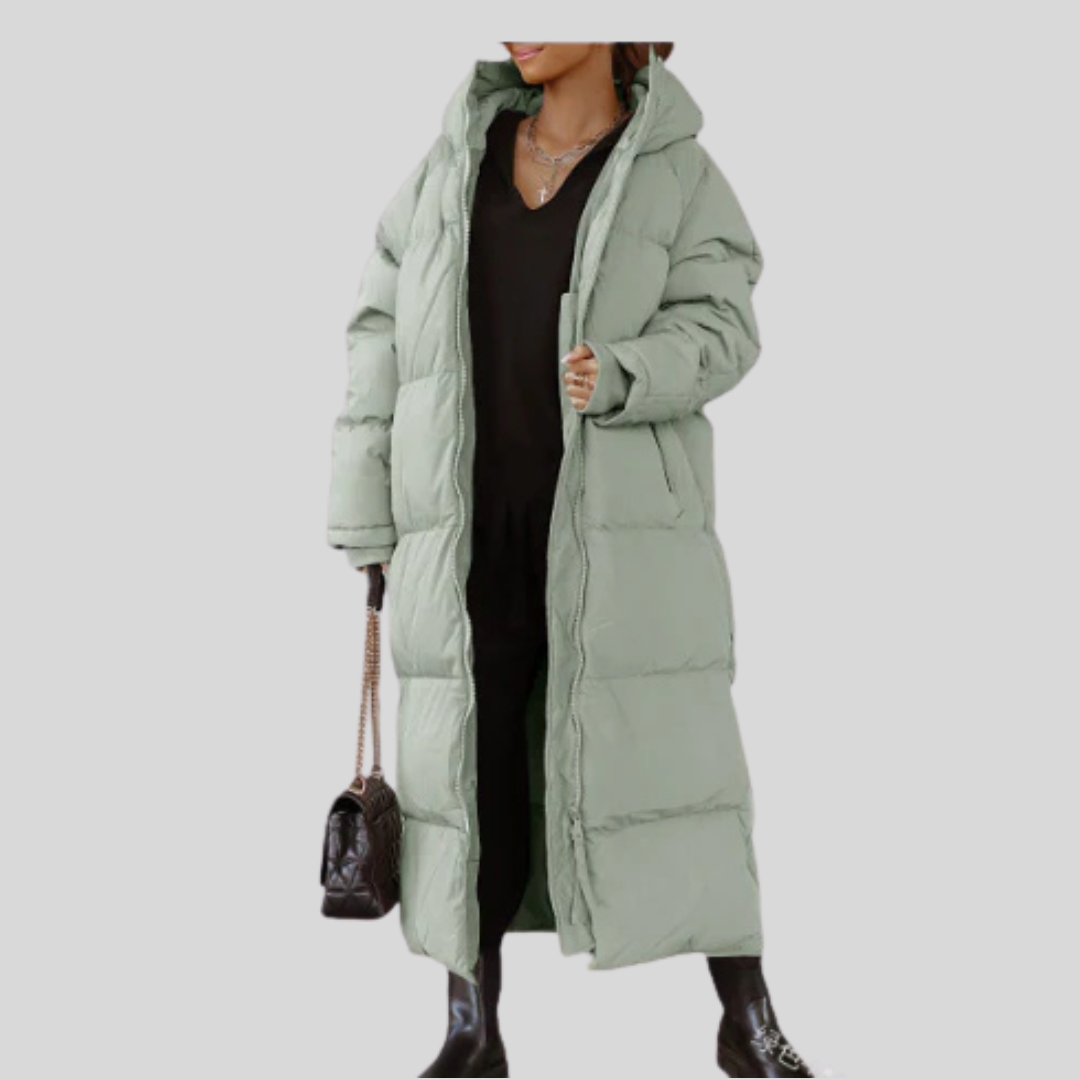 Sofie™ | Extra Long Quilted Women's Hooded Jacket