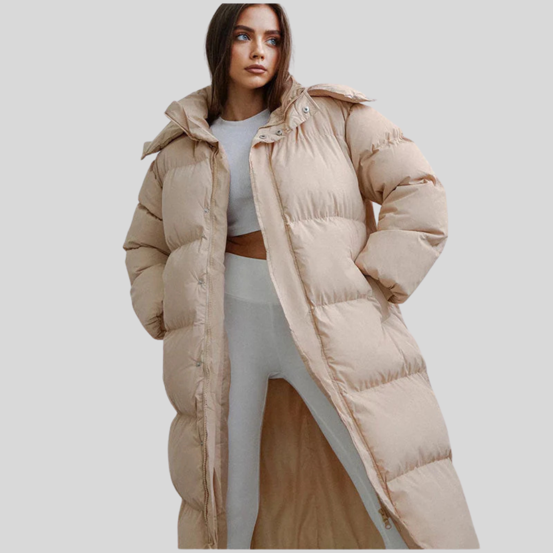 Sofie™ | Extra Long Quilted Women's Hooded Jacket