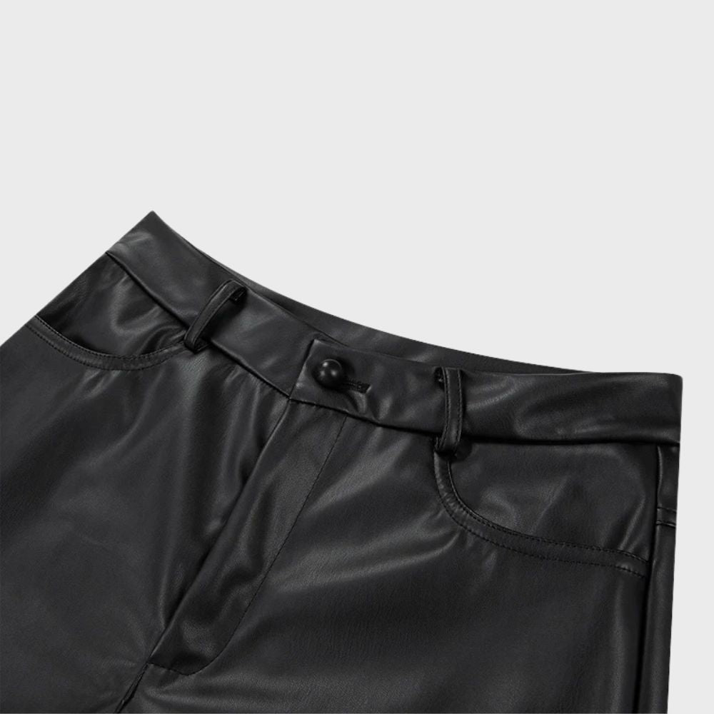 Sofie™ | Straight-Cut Leather Pants