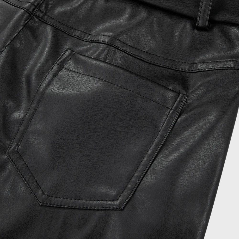 Sofie™ | Straight-Cut Leather Pants