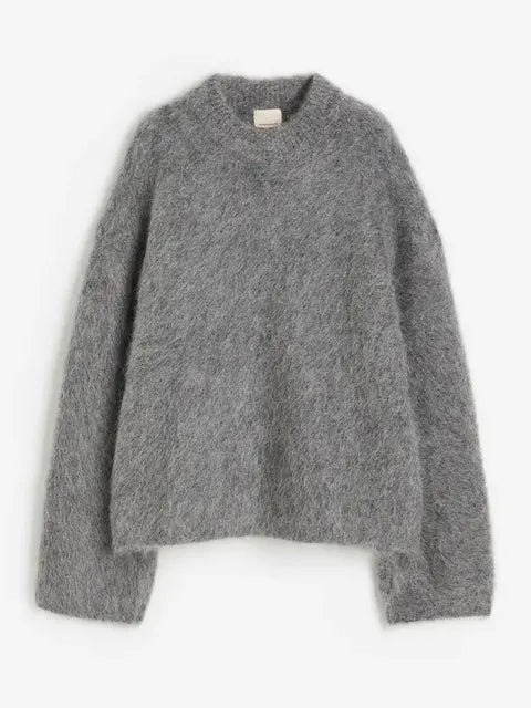 Sofie™ | Luxury Knitted Sweater Plain Round Collar Casual Loose Pullover