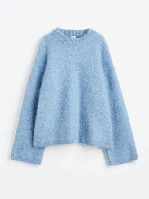 Sofie™ | Luxury Knitted Sweater Plain Round Collar Casual Loose Pullover