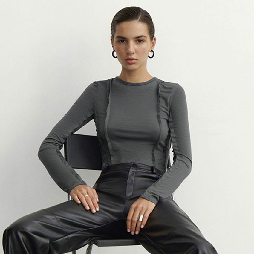 Sofie™ | The Elise Seam Detail Long Sleeve Top