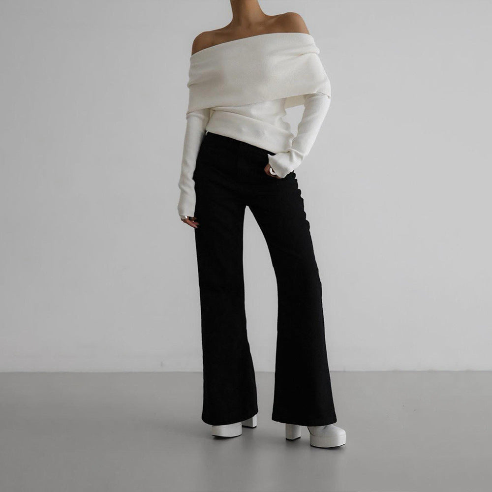 Sofie™ | Elegant Off-Shoulder Sweater