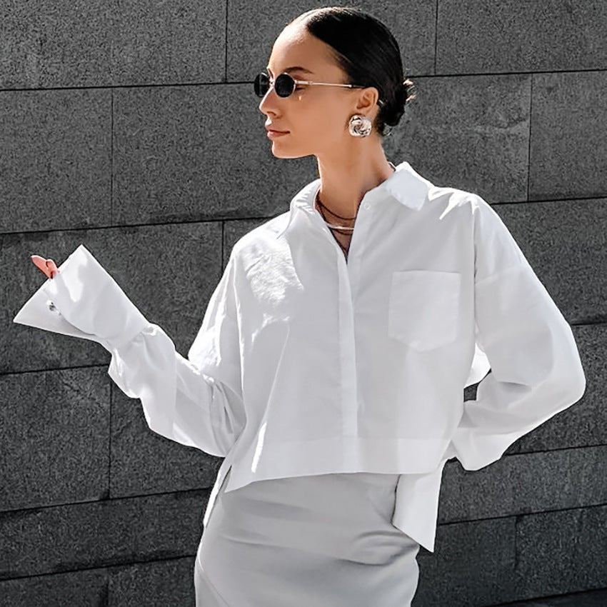 Sofie™ | Timeless Cropped White Shirt