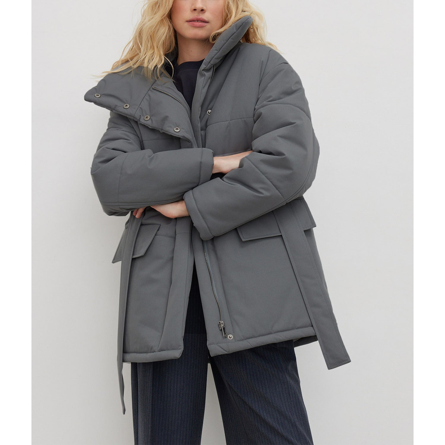 Sofie™ | Belted High-Neck Winter Coat