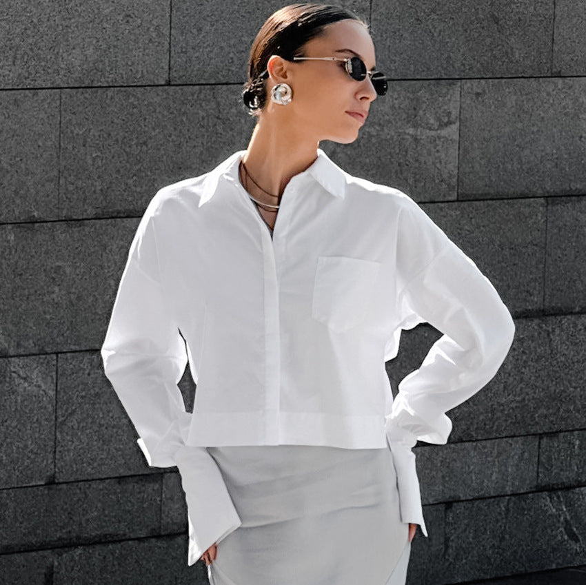 Sofie™ | Timeless Cropped White Shirt