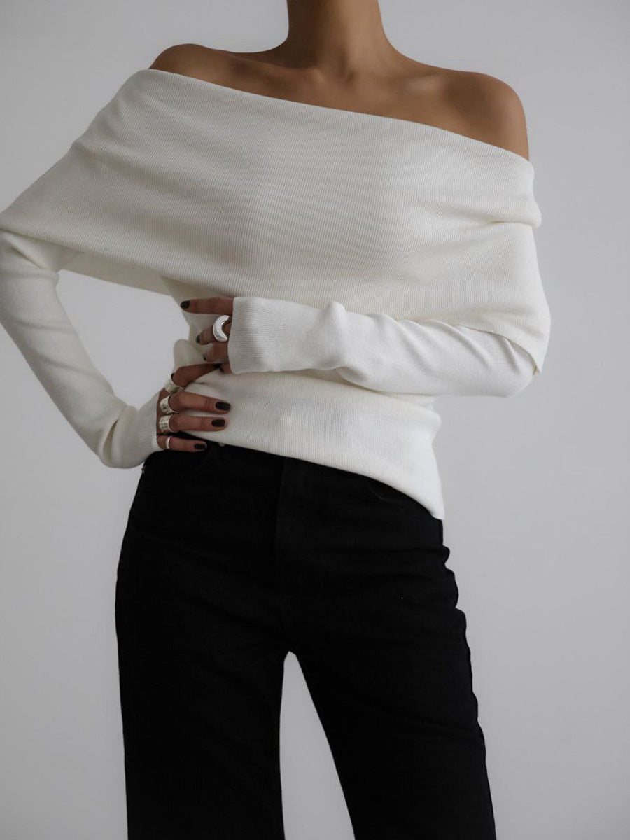 Sofie™ | Elegant Off-Shoulder Sweater