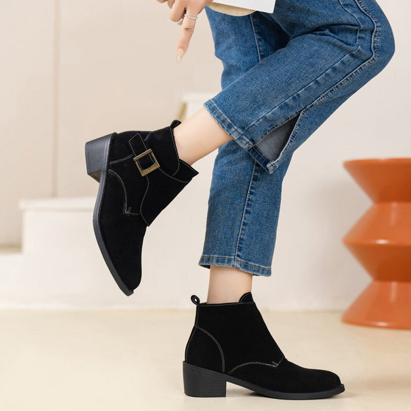 Sofie™ | Vintage Thick Heel Boots