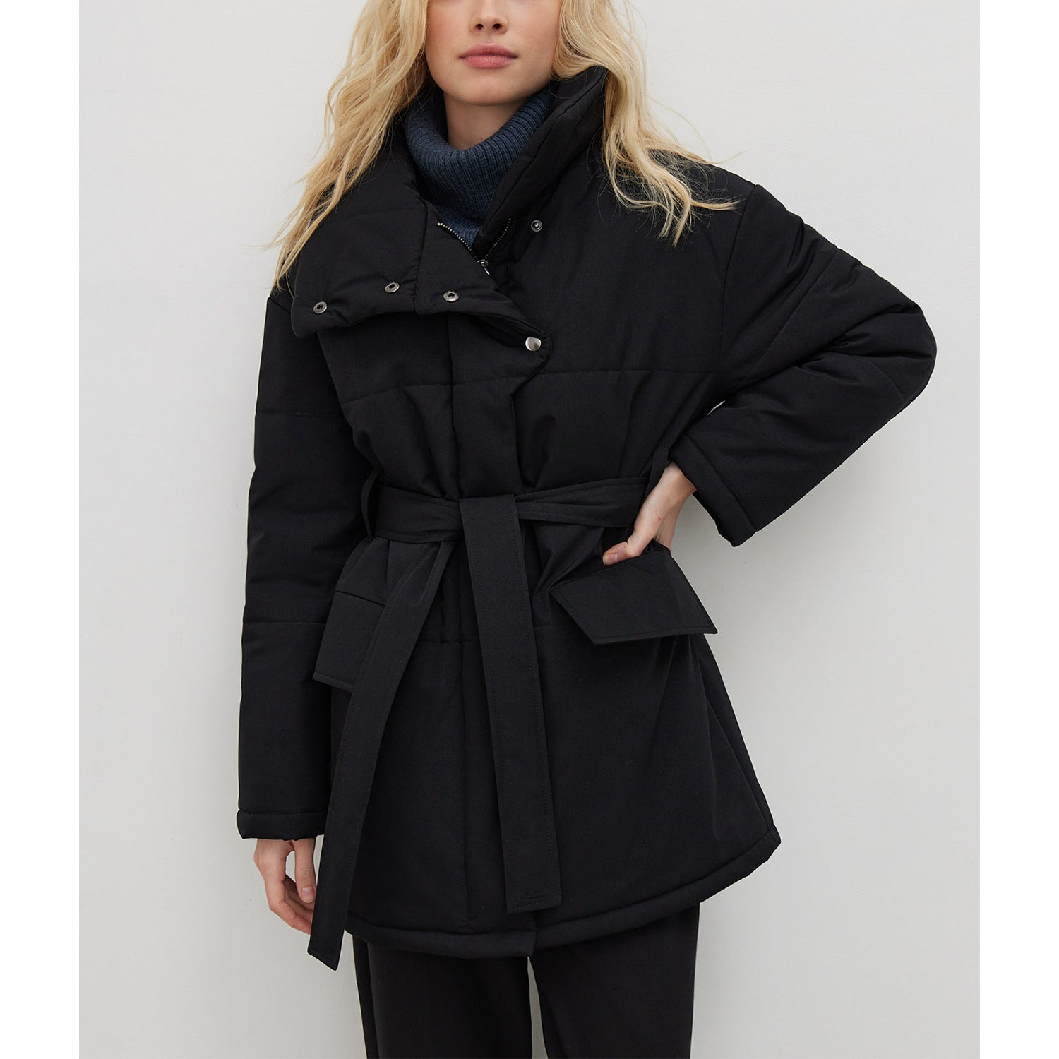 Sofie™ | Belted High-Neck Winter Coat