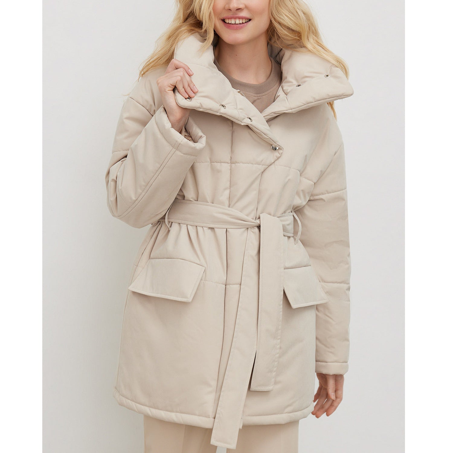 Sofie™ | Belted High-Neck Winter Coat