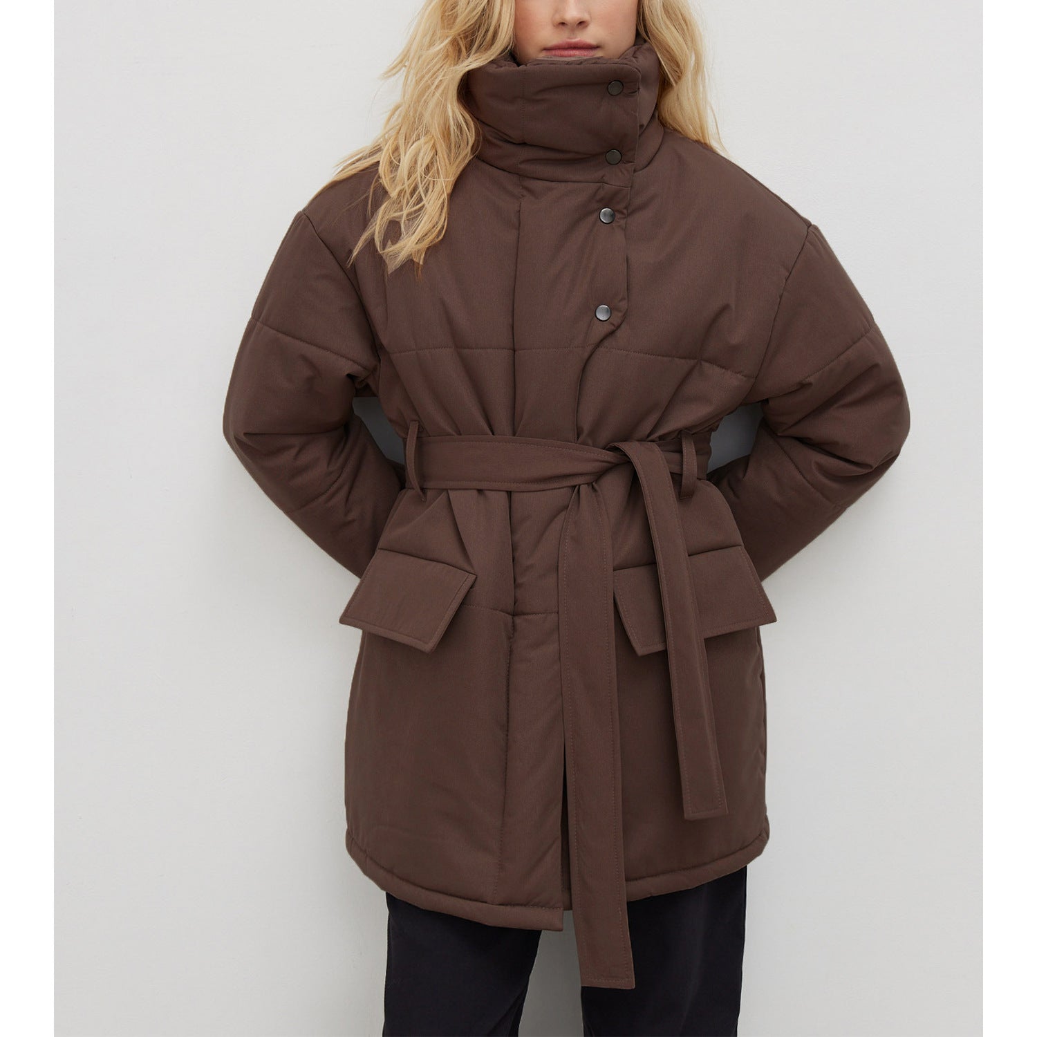 Sofie™ | Belted High-Neck Winter Coat