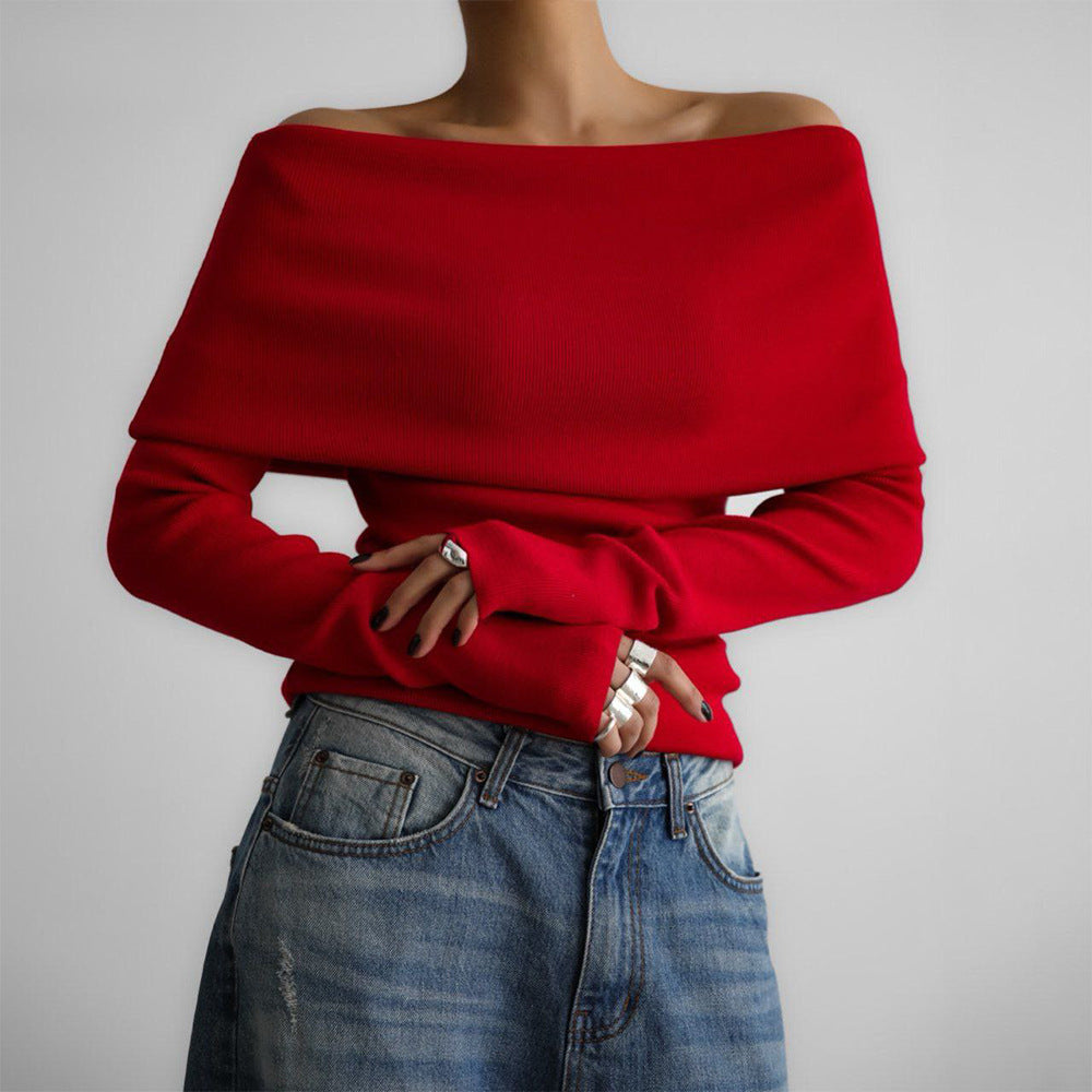 Sofie™ | Elegant Off-Shoulder Sweater