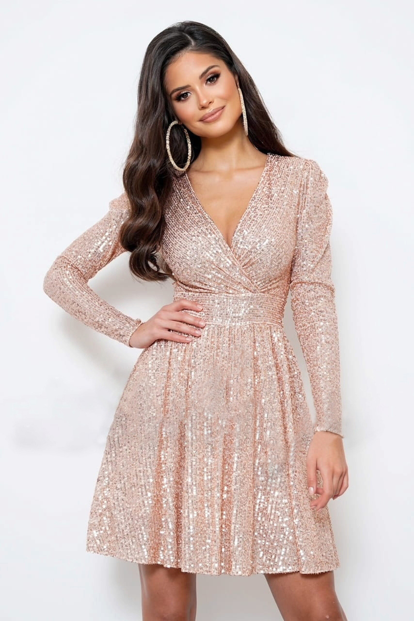 Sofie™ | Radiant Elegance Sequin Wrap Dress