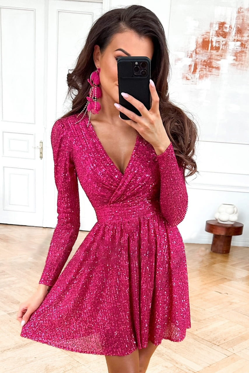 Sofie™ | Radiant Elegance Sequin Wrap Dress