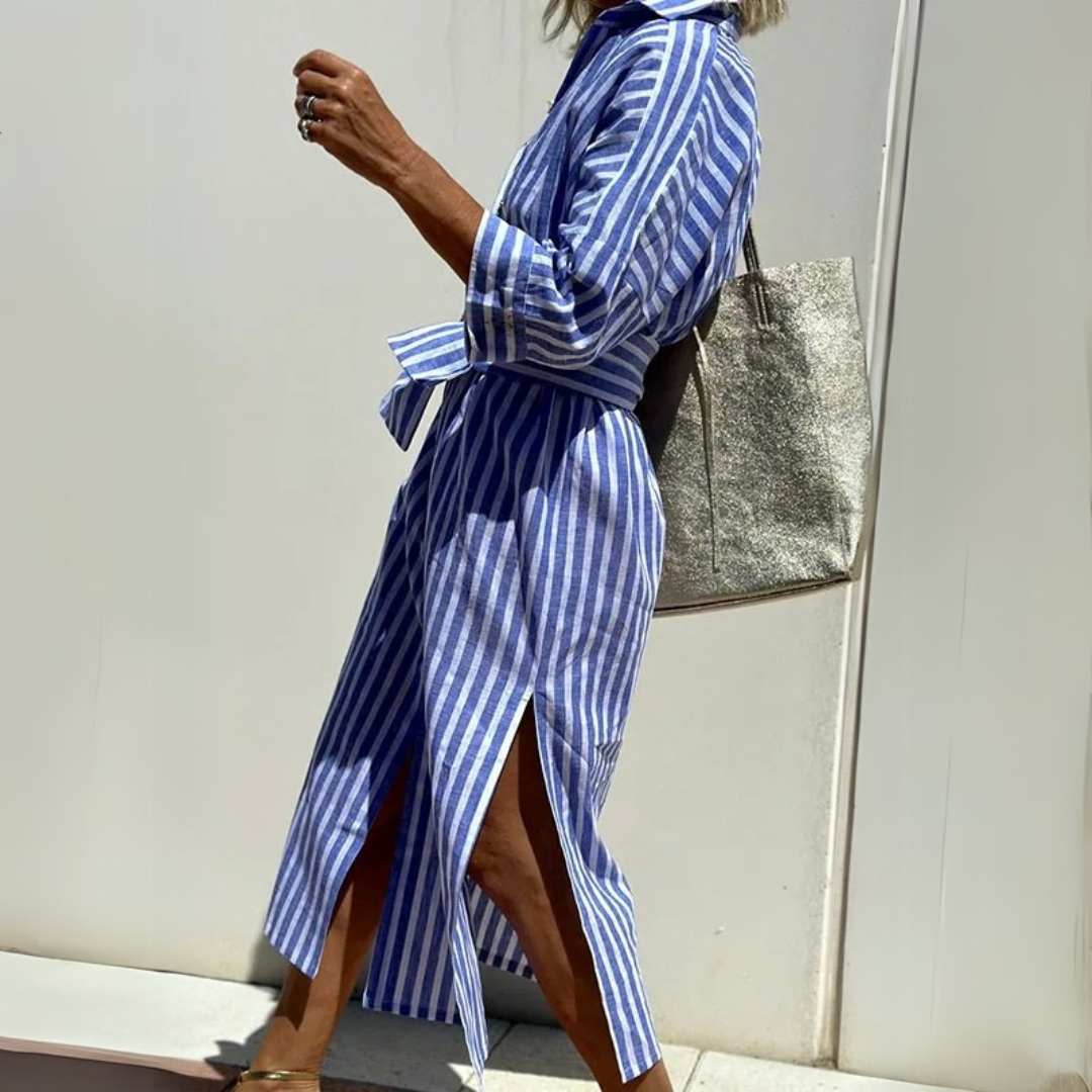 Sofie™ | Elegant Striped Dress/Shirt