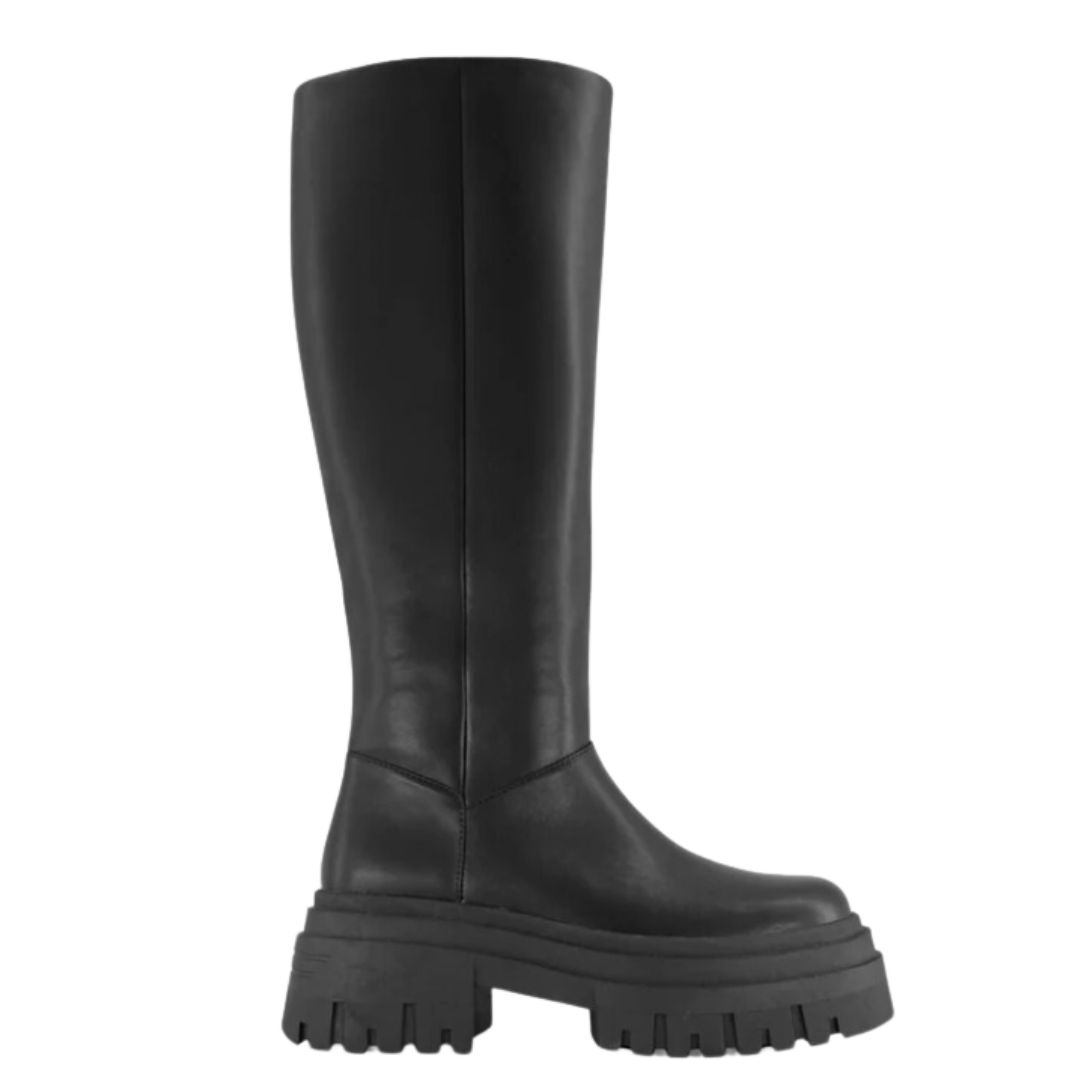 Sofie™ | Timeless Black Chunky Knee-High Boots