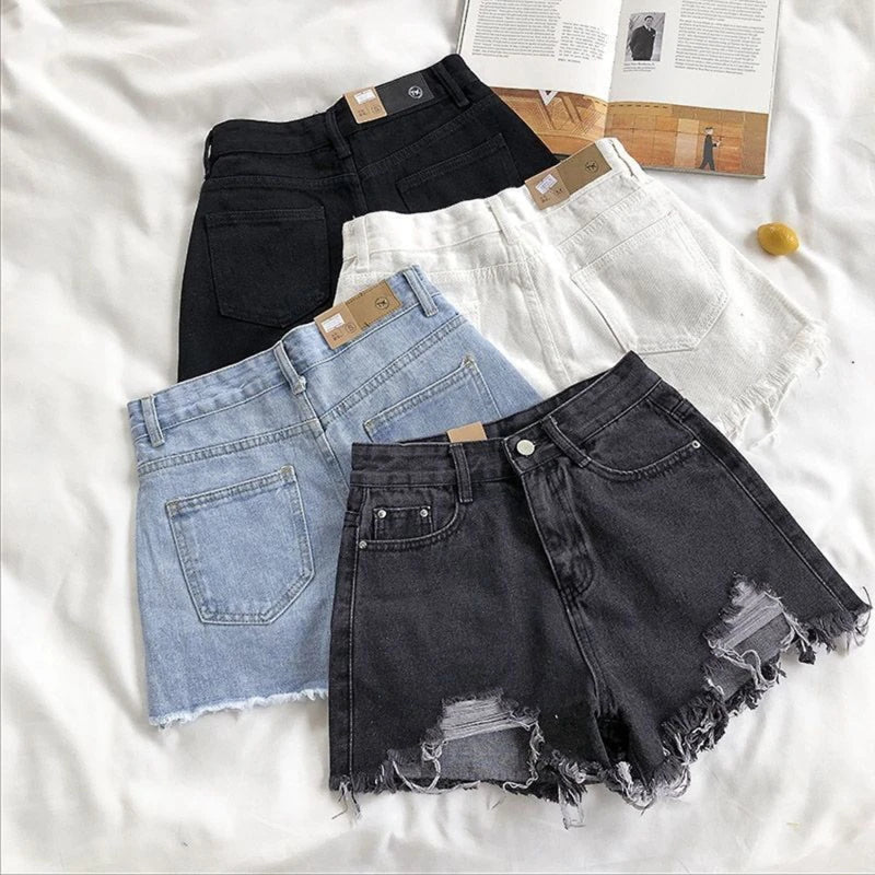 Sofie™ | The Bella Distressed Denim Shorts