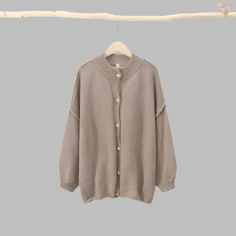 Sofie™ | Knit Golden Button Up Cardigan