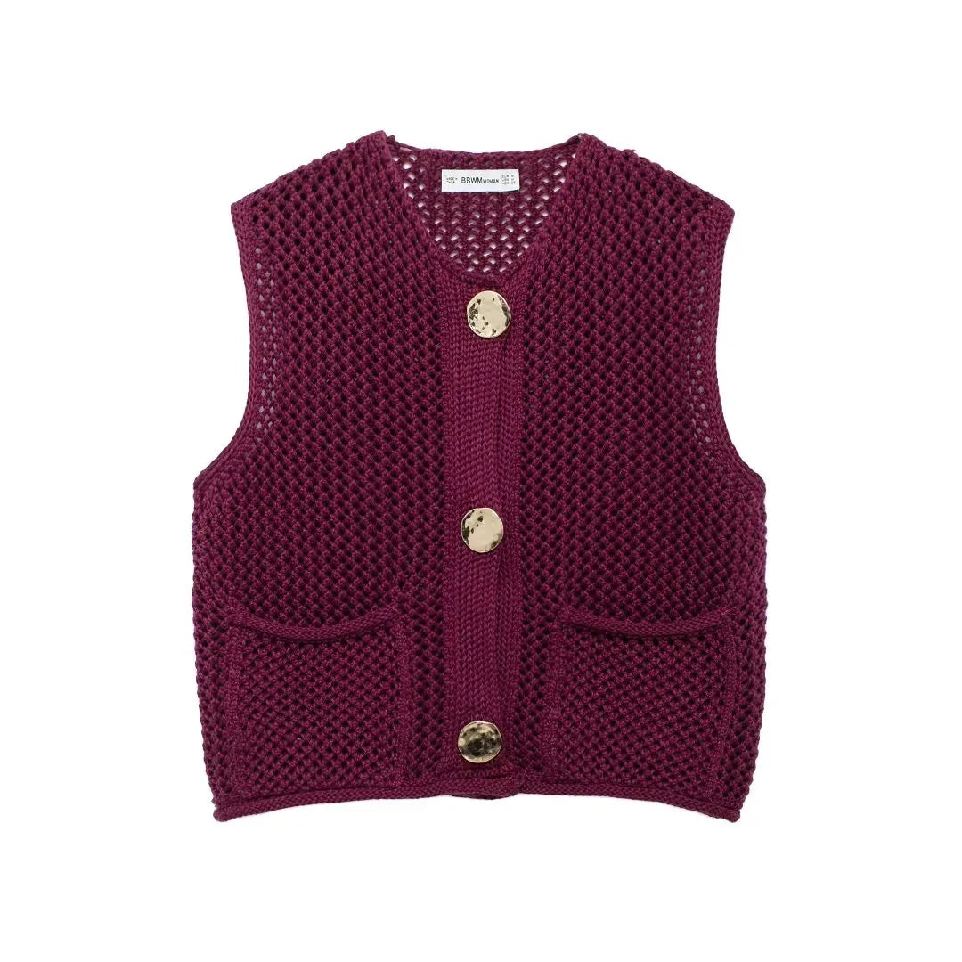 Sofie™ | The Eleanor Knitted Button Vest