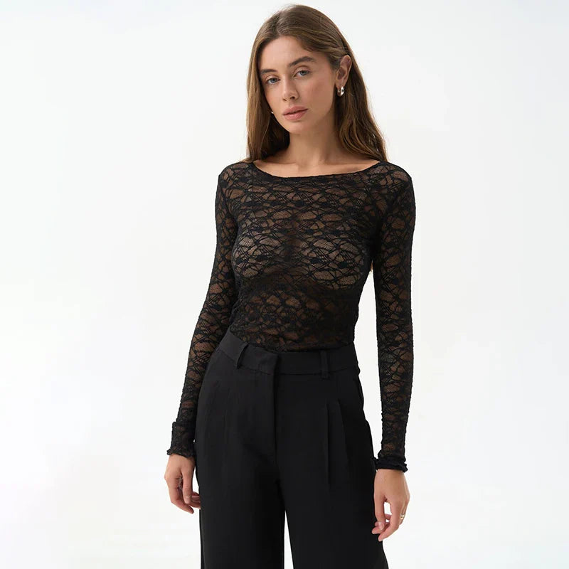 Sofie™ | The Camille Sheer Lace Top